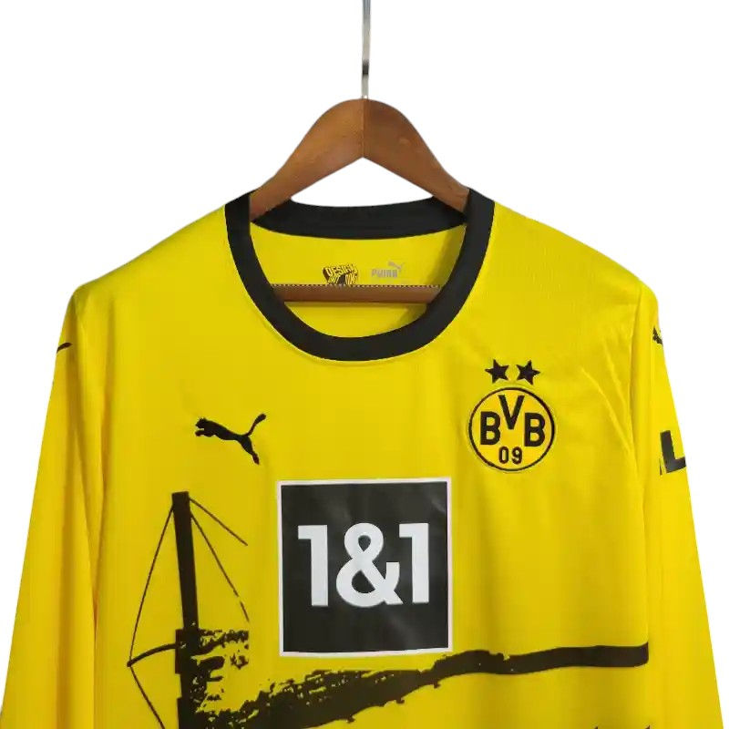 Borussia Dortmund LS Home Shirt 2023/2024 - Retro Shirt Stories