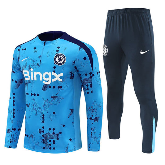 Chelsea Half Zip 2024/2025 Training Kit Blue - Retro Shirt Stories
