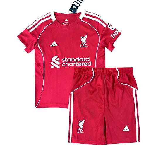 Liverpool Home Kids Kit 2025/2026 - Retro Shirt Stories