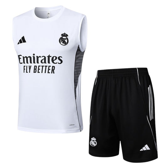 Real Madrid 2025/2026 Training Vest Kit White - Retro Shirt Stories