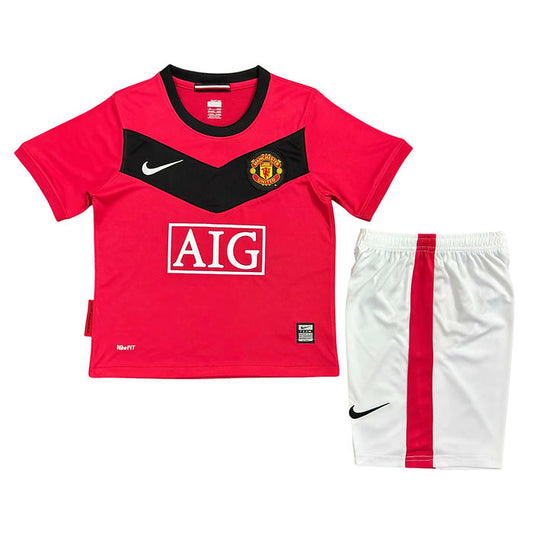 Retro Manchester United Home Kids Kit 2009/2010 - Retro Shirt Stories