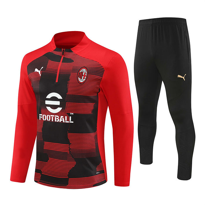 AC Milan Half Zip 2024/2025 Training Kit Red - Retro Shirt Stories