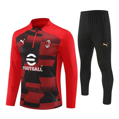 AC Milan Half Zip 2024/2025 Training Kit Red - Retro Shirt Stories