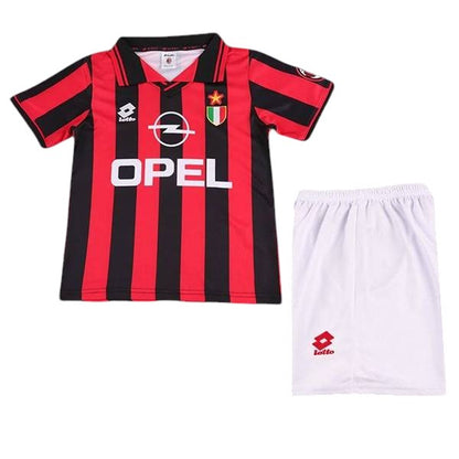 Retro AC Milan Home Kids Kit 1995/1996 - Retro Shirt Stories