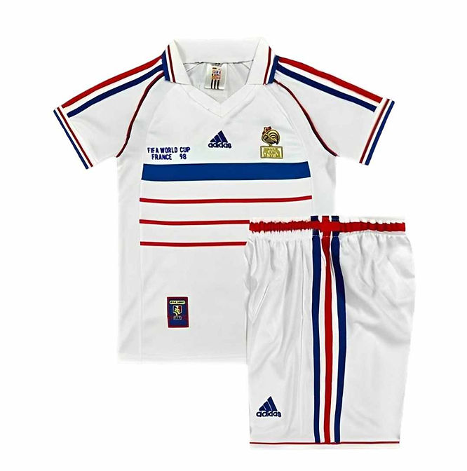 Retro France Away Kids Kit 1998 - Retro Shirt Stories