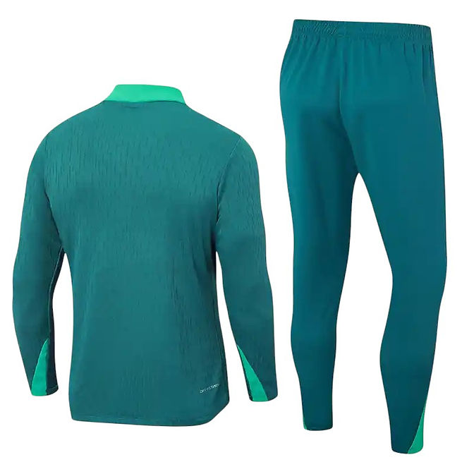 Portugal Long Sleeve 2024/2025 Training Kit Green - Retro Shirt Stories