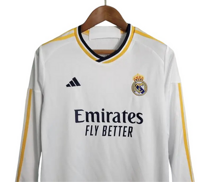Real Madrid LS Home Kids Kit 2023/2024 - Retro Shirt Stories