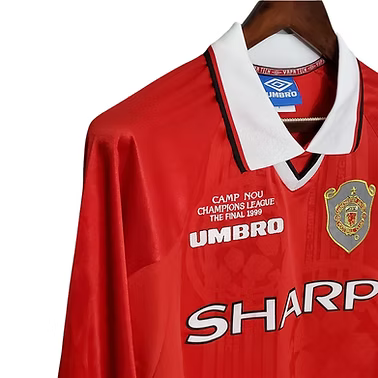Retro Manchester United LS Home Shirt (CL Final edition) 1998/1999 - Retro Shirt Stories