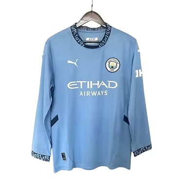 Manchester City LS Home Shirt 2024/2025 - Retro Shirt Stories