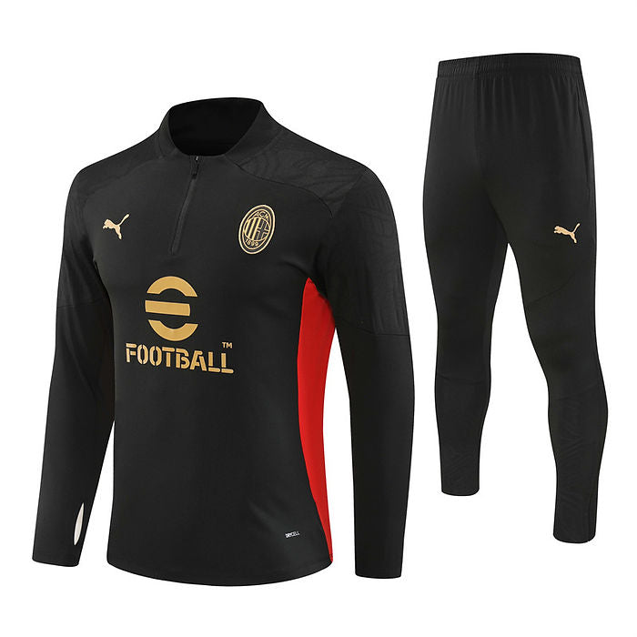 AC Milan Half Zip 2024/2025 Training Kit Black - Retro Shirt Stories