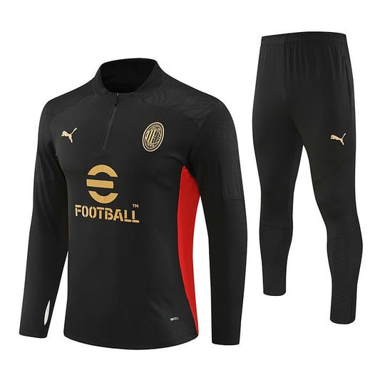 AC Milan Half Zip 2024/2025 Training Kit Black - Retro Shirt Stories