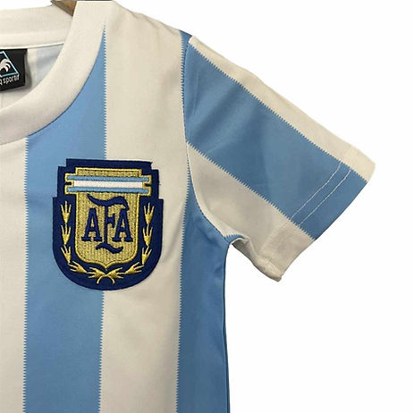 Retro Argentina Home Kids Kit 1986 - Retro Shirt Stories