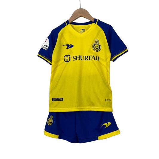 Al-Nassr Home Kids Kit 2022/2023 - Retro Shirt Stories
